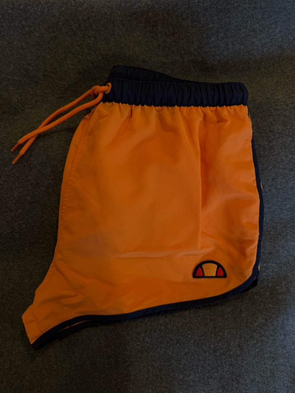 Ellesse Orange Shorts with Navy Waistband